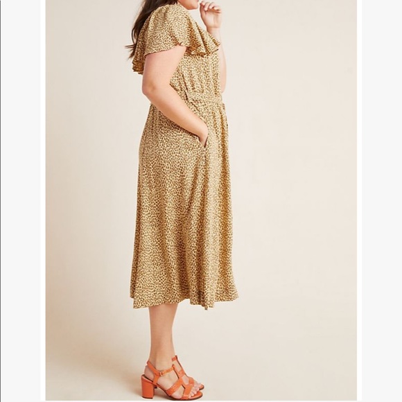 Anthropologie Bolano Leopard Midi Dress - Picture 4 of 8